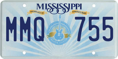MS license plate MMQ755