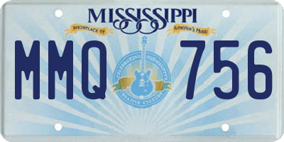 MS license plate MMQ756
