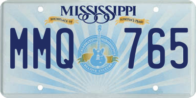 MS license plate MMQ765