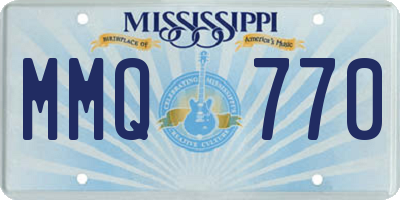 MS license plate MMQ770