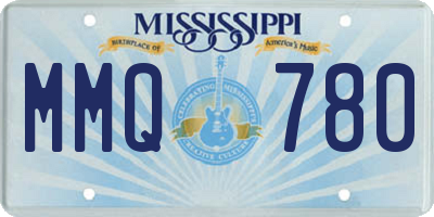 MS license plate MMQ780
