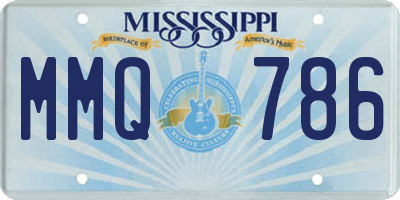 MS license plate MMQ786