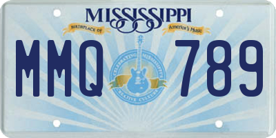 MS license plate MMQ789