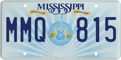 MS license plate MMQ815