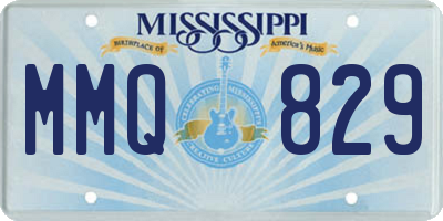 MS license plate MMQ829