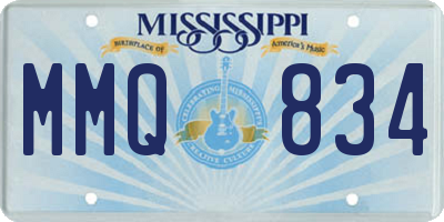 MS license plate MMQ834