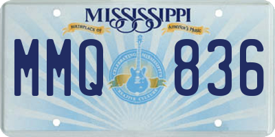 MS license plate MMQ836