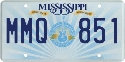 MS license plate MMQ851