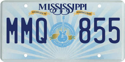 MS license plate MMQ855