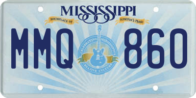 MS license plate MMQ860