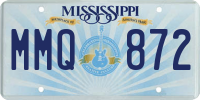 MS license plate MMQ872
