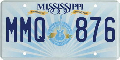 MS license plate MMQ876