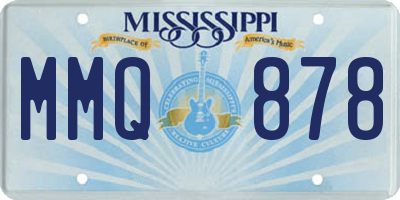 MS license plate MMQ878