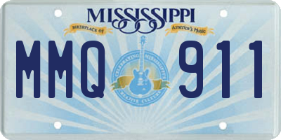MS license plate MMQ911