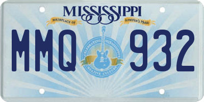 MS license plate MMQ932