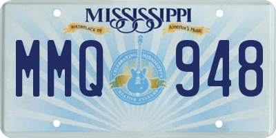 MS license plate MMQ948