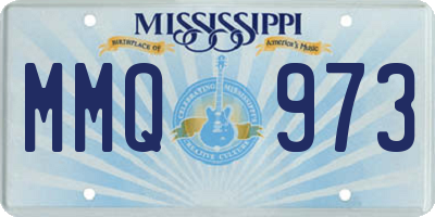 MS license plate MMQ973