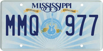 MS license plate MMQ977