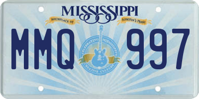 MS license plate MMQ997