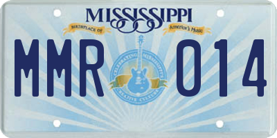 MS license plate MMR014