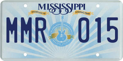 MS license plate MMR015