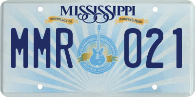 MS license plate MMR021