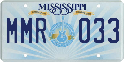 MS license plate MMR033