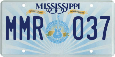 MS license plate MMR037