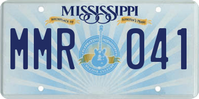 MS license plate MMR041