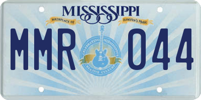 MS license plate MMR044