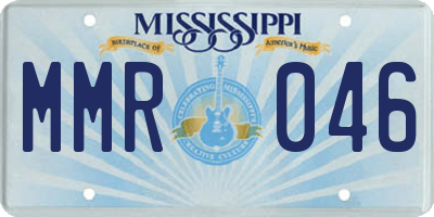 MS license plate MMR046