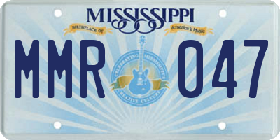 MS license plate MMR047
