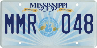 MS license plate MMR048