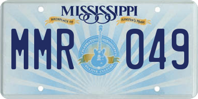 MS license plate MMR049
