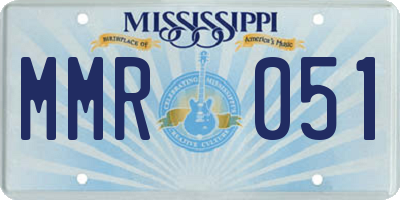 MS license plate MMR051