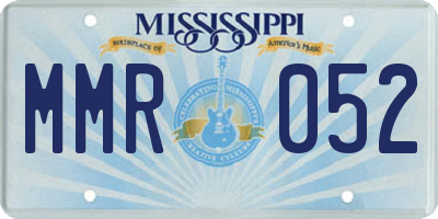 MS license plate MMR052
