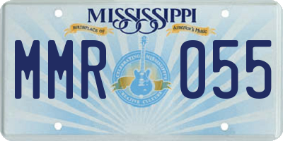MS license plate MMR055
