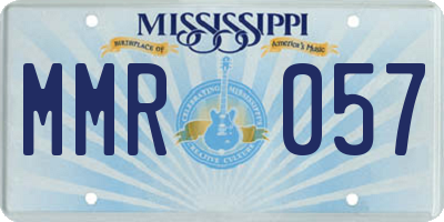 MS license plate MMR057