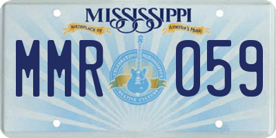 MS license plate MMR059