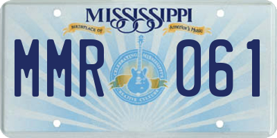 MS license plate MMR061