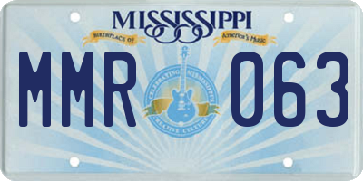 MS license plate MMR063