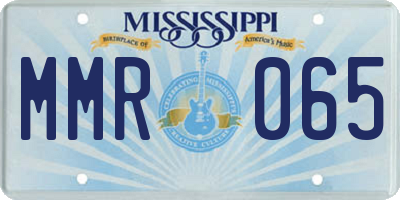 MS license plate MMR065