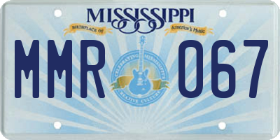 MS license plate MMR067