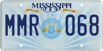 MS license plate MMR068