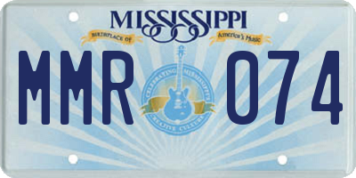 MS license plate MMR074