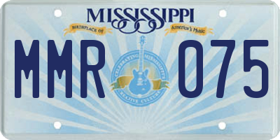 MS license plate MMR075