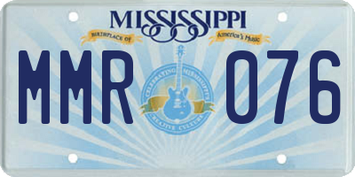 MS license plate MMR076