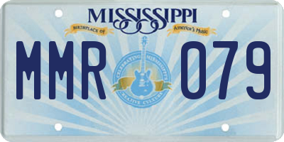MS license plate MMR079