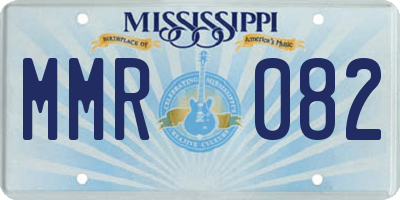 MS license plate MMR082