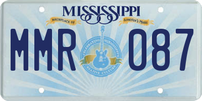 MS license plate MMR087